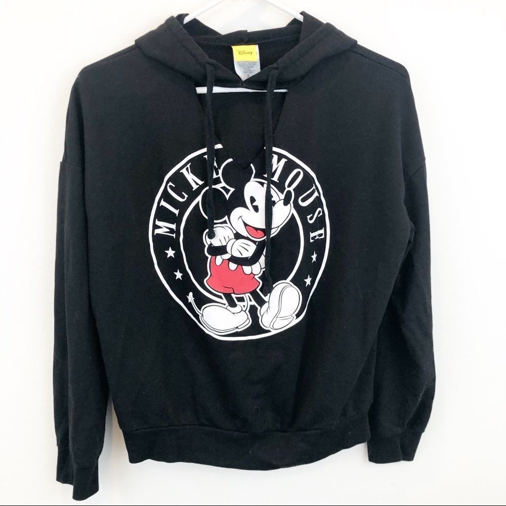 Disney Mickey Mouse Black Hoodie Sweatshirt